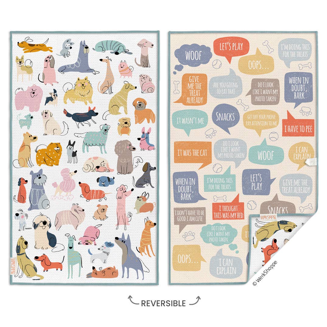 If Dogs Could Talk Microfiber Kitchen Towel - The Preppy Bunny