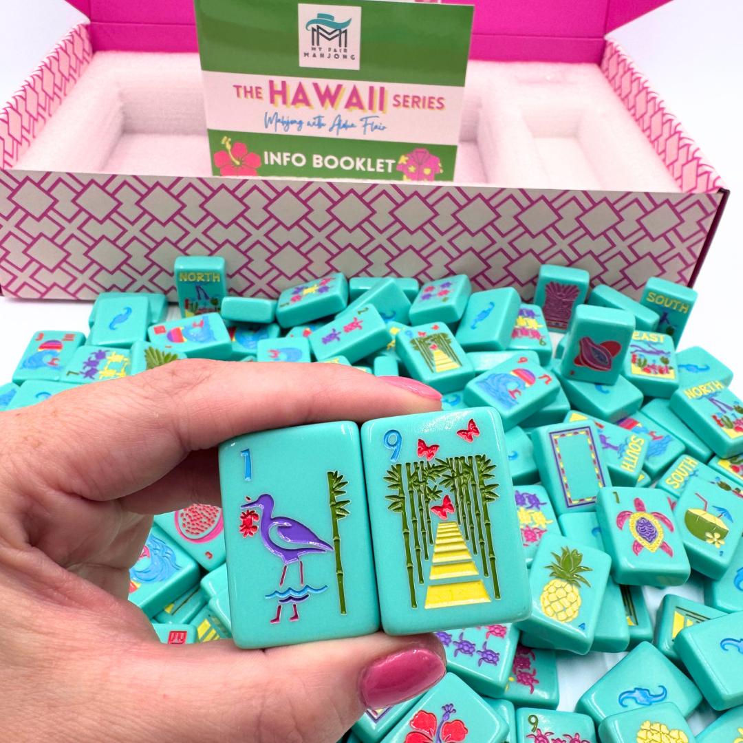 THE HAWAII SERIES | Mahjong Tile Set with Aloha Flair - The Preppy Bunny