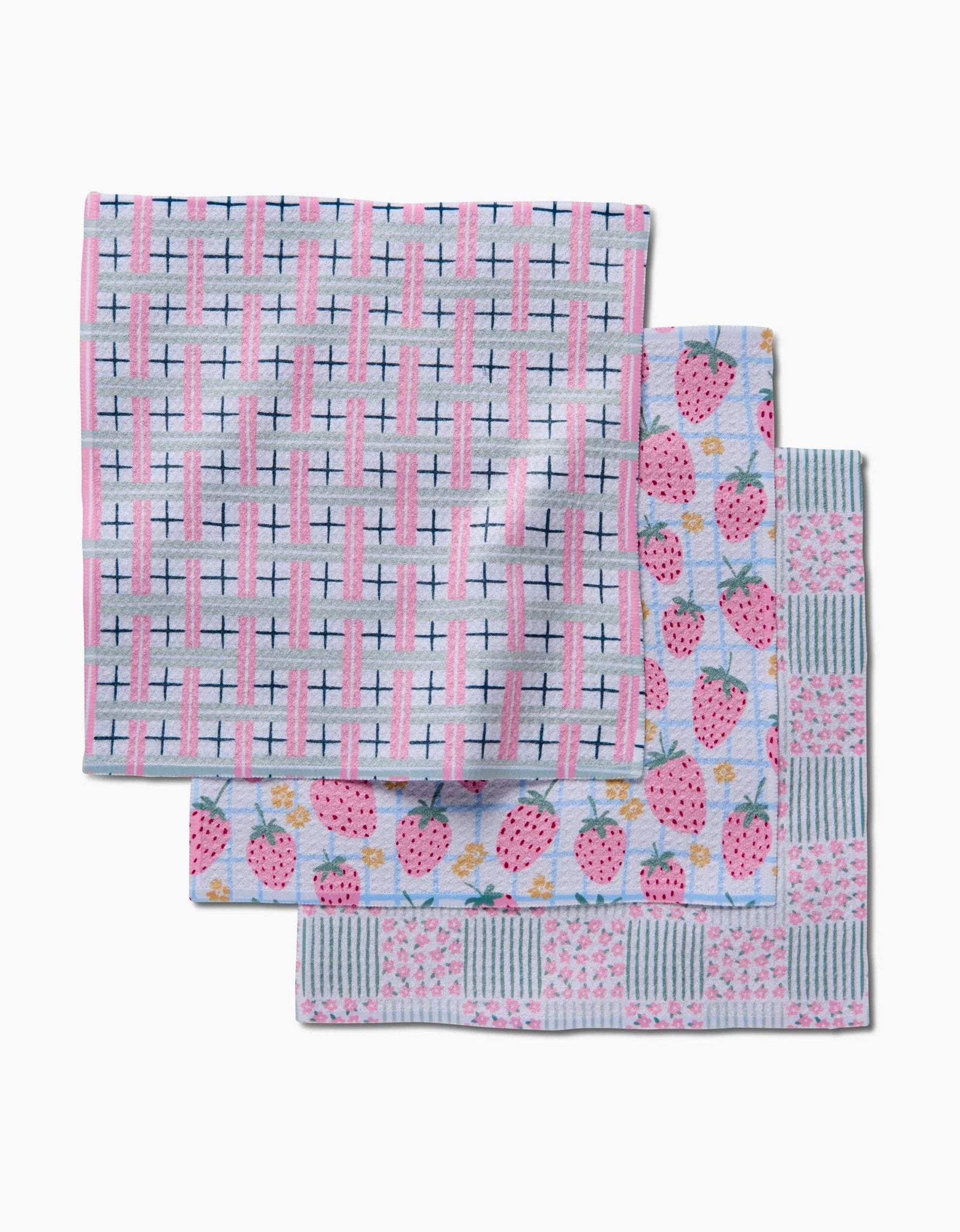 Spring Picnic Day Dishcloth Set by Geometry - The Preppy Bunny