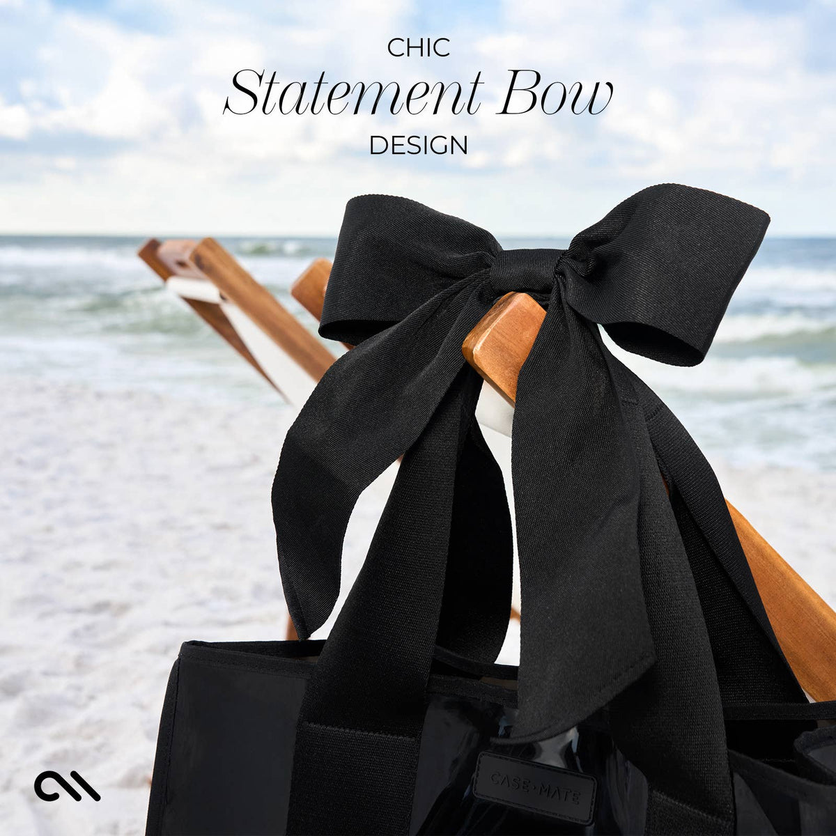 Case-Mate Midnight Black Bow Jelly Tote Bag - The Preppy Bunny