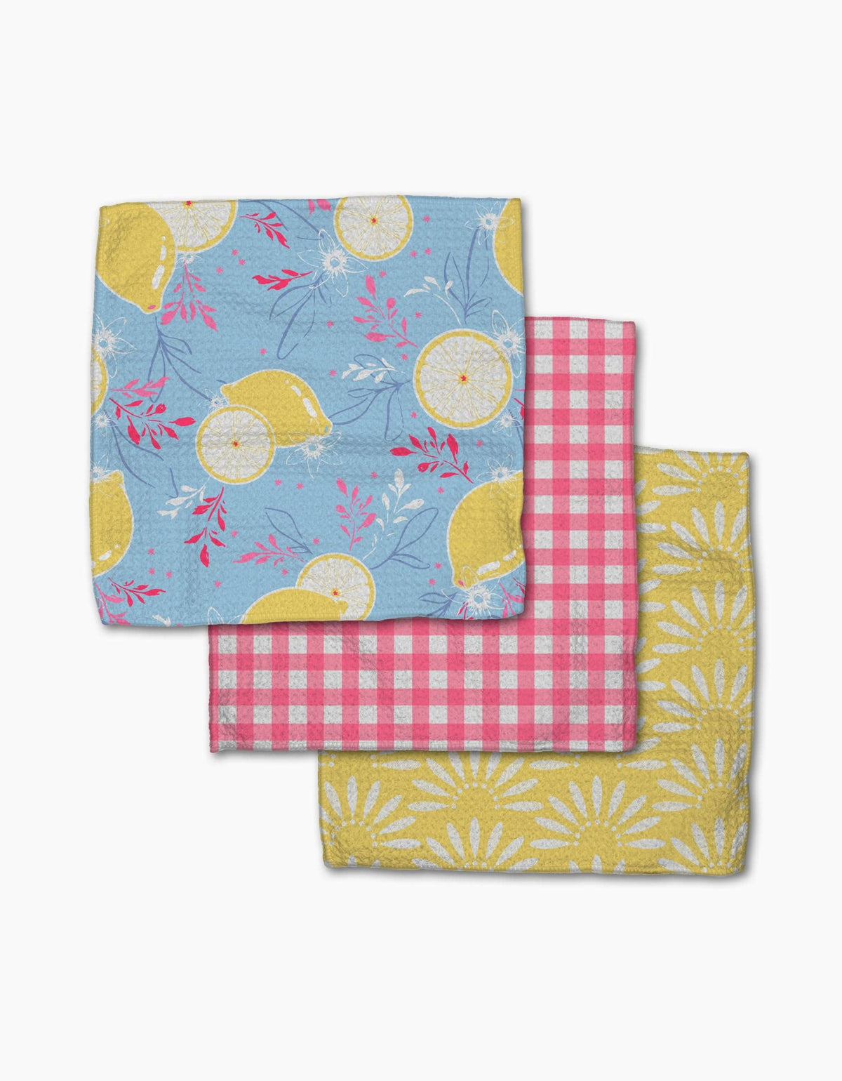Lemon Pop Dishcloth Set by Geometry