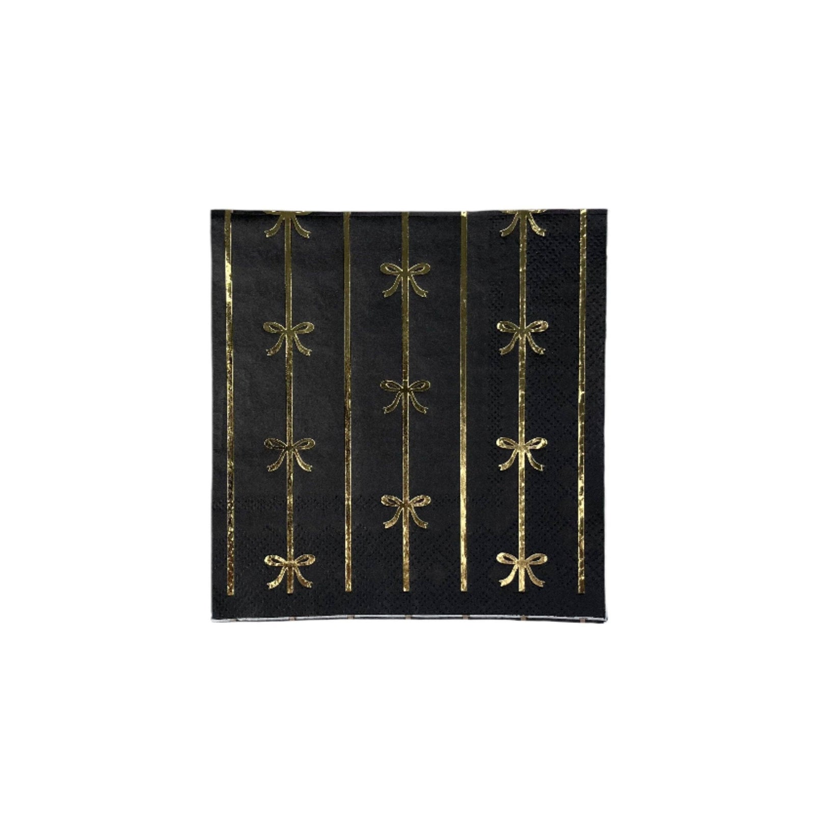 BLACK & GOLD SIGNATURE BOW SMALL NAPKINS - The Preppy Bunny