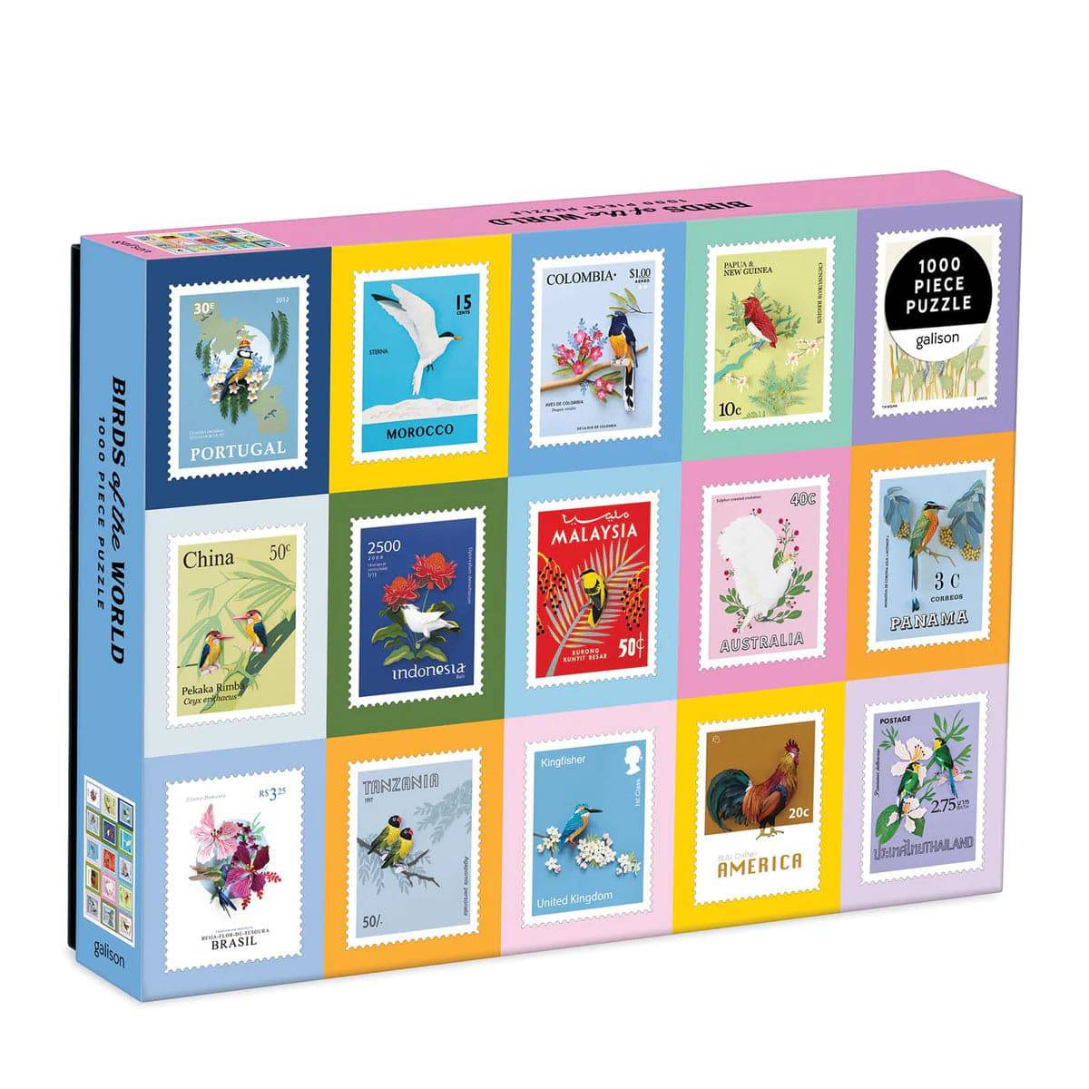 Birds of the World 1000 Piece Jigsaw Puzzle - The Preppy Bunny