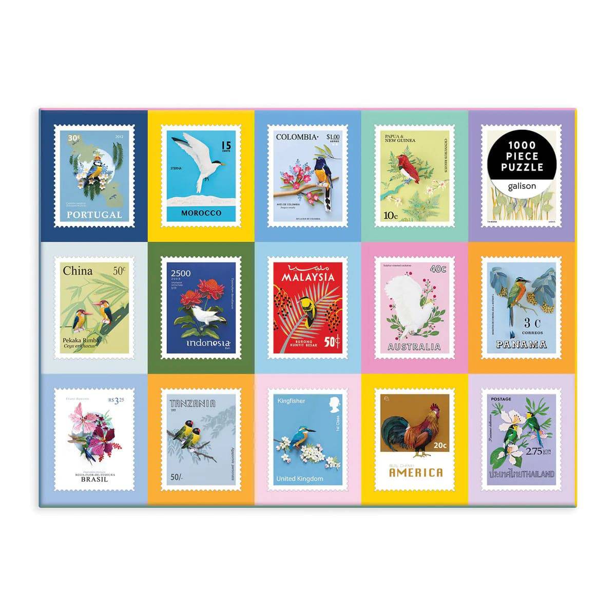 Birds of the World 1000 Piece Jigsaw Puzzle - The Preppy Bunny