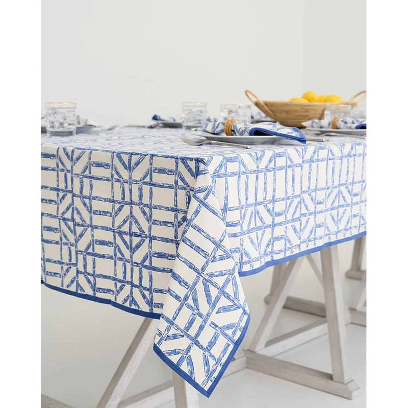 Blue Bamboo Tablecloth - The Preppy Bunny