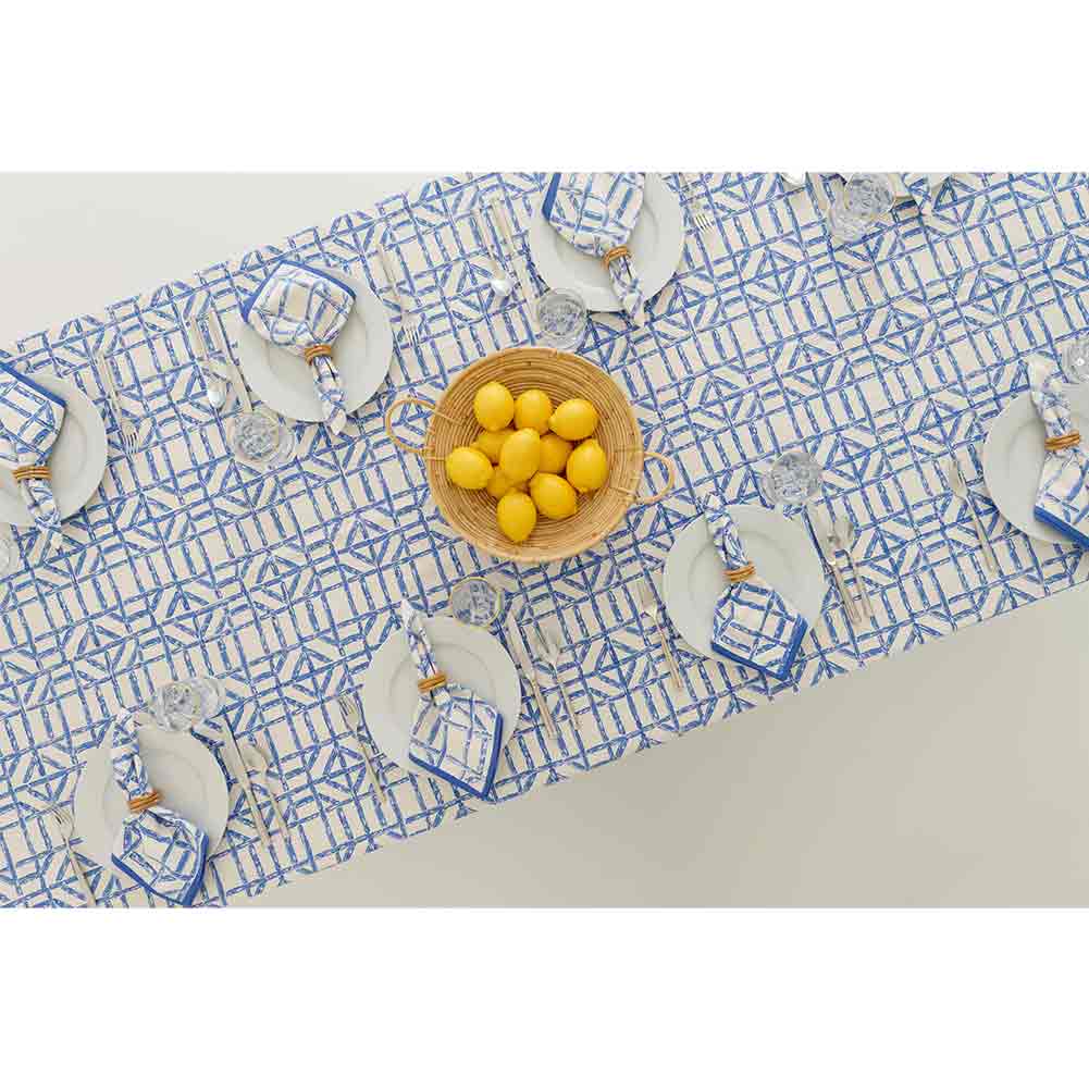 Blue Bamboo Tablecloth - The Preppy Bunny