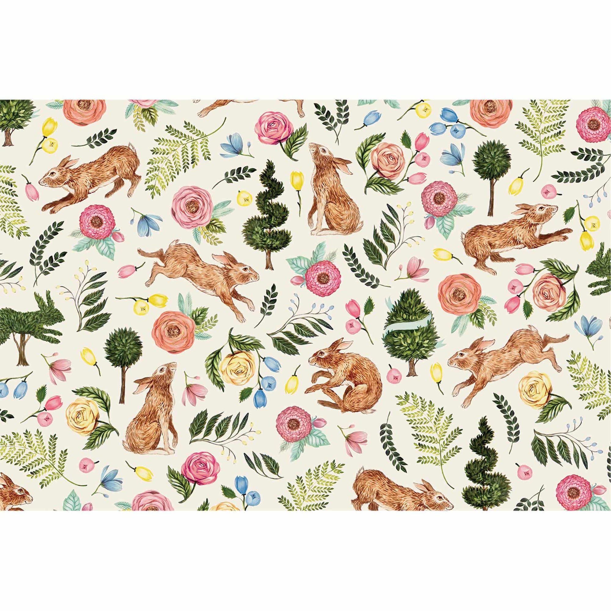 Bunny Garden Paper Placemats - The Preppy Bunny