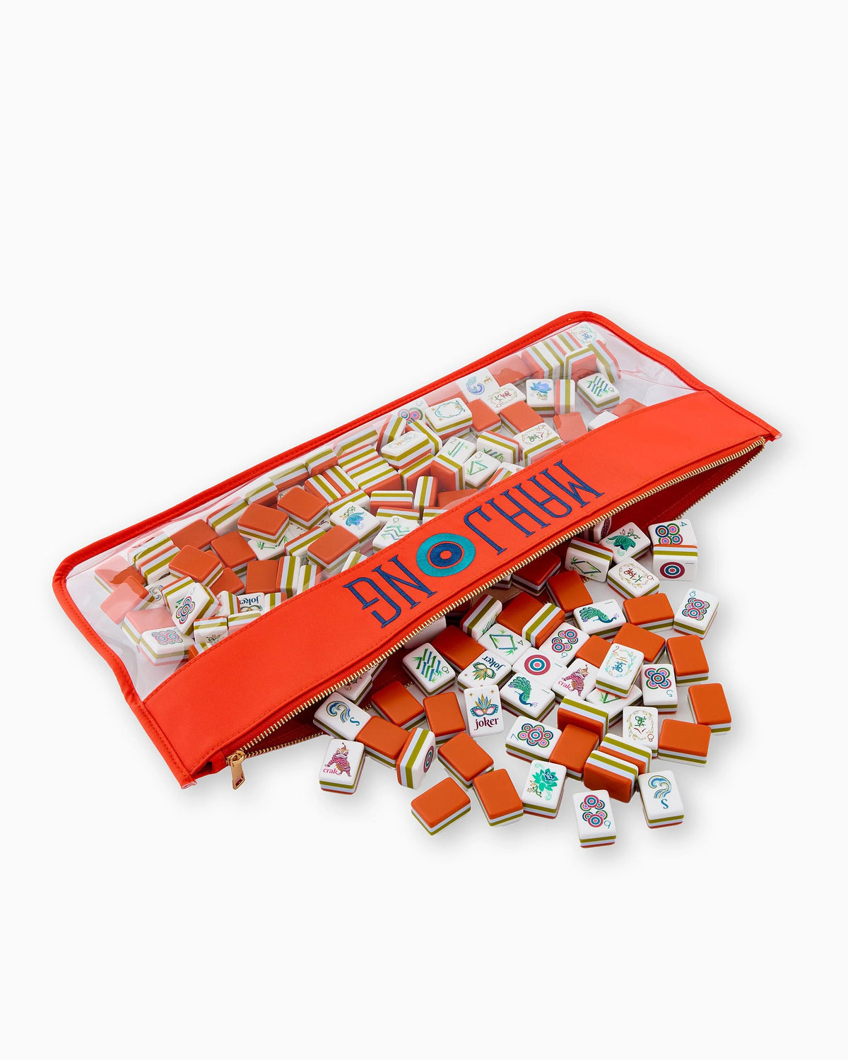 Burnt Orange Mahjong Tile Bag