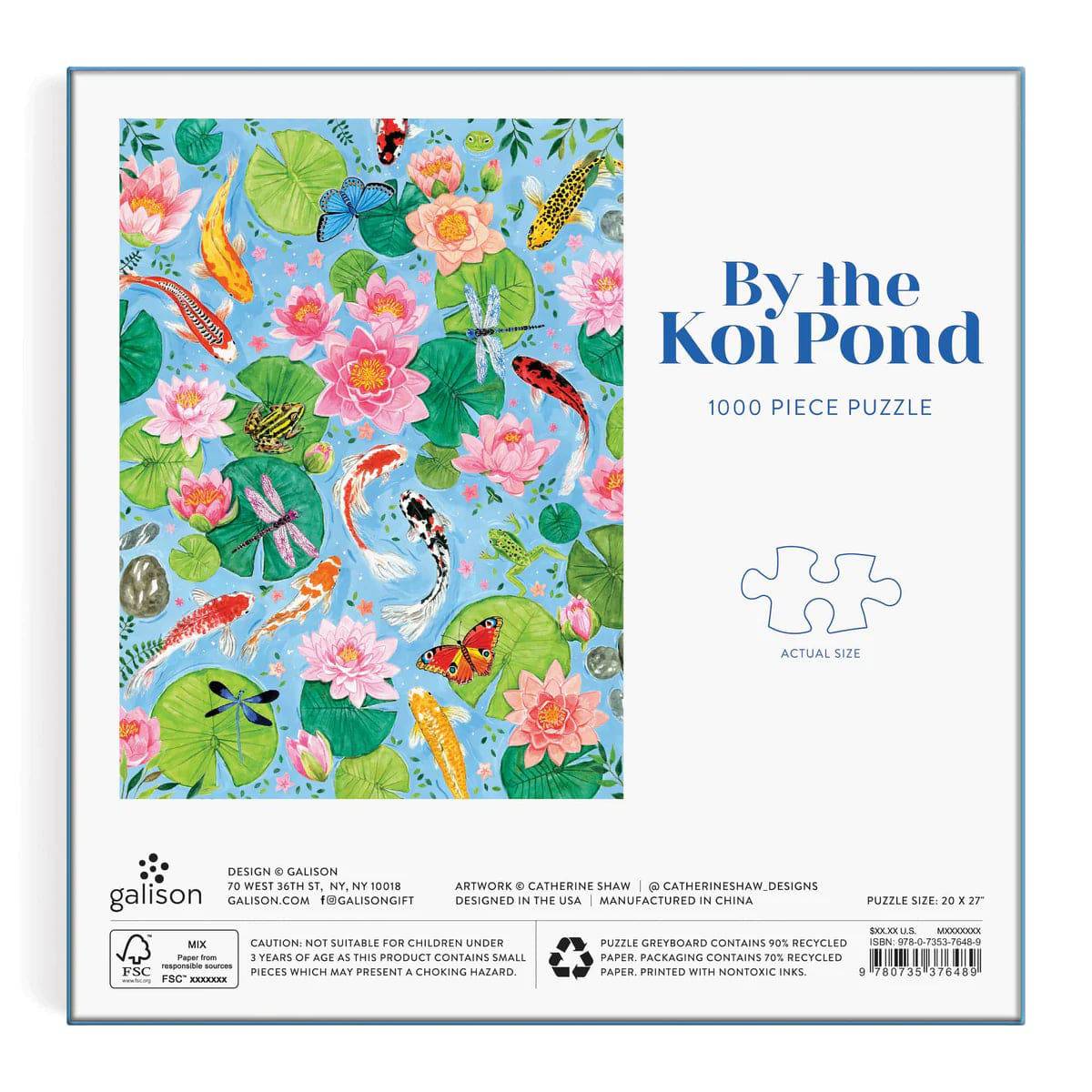 By The Koi Pond 1000 Piece Puzzle - The Preppy Bunny