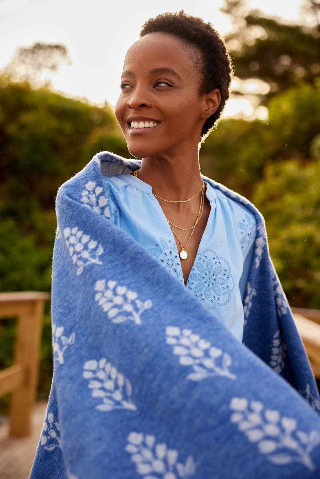 The Lightweight Blanket in Texas Bluebonnets by ChappyWrap