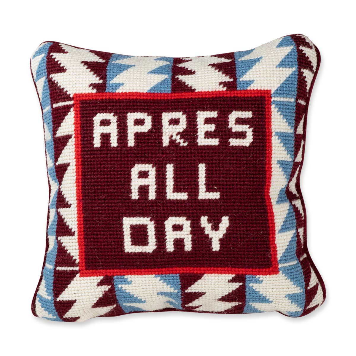 Apres Ski Needlepoint Pillow - The Preppy Bunny