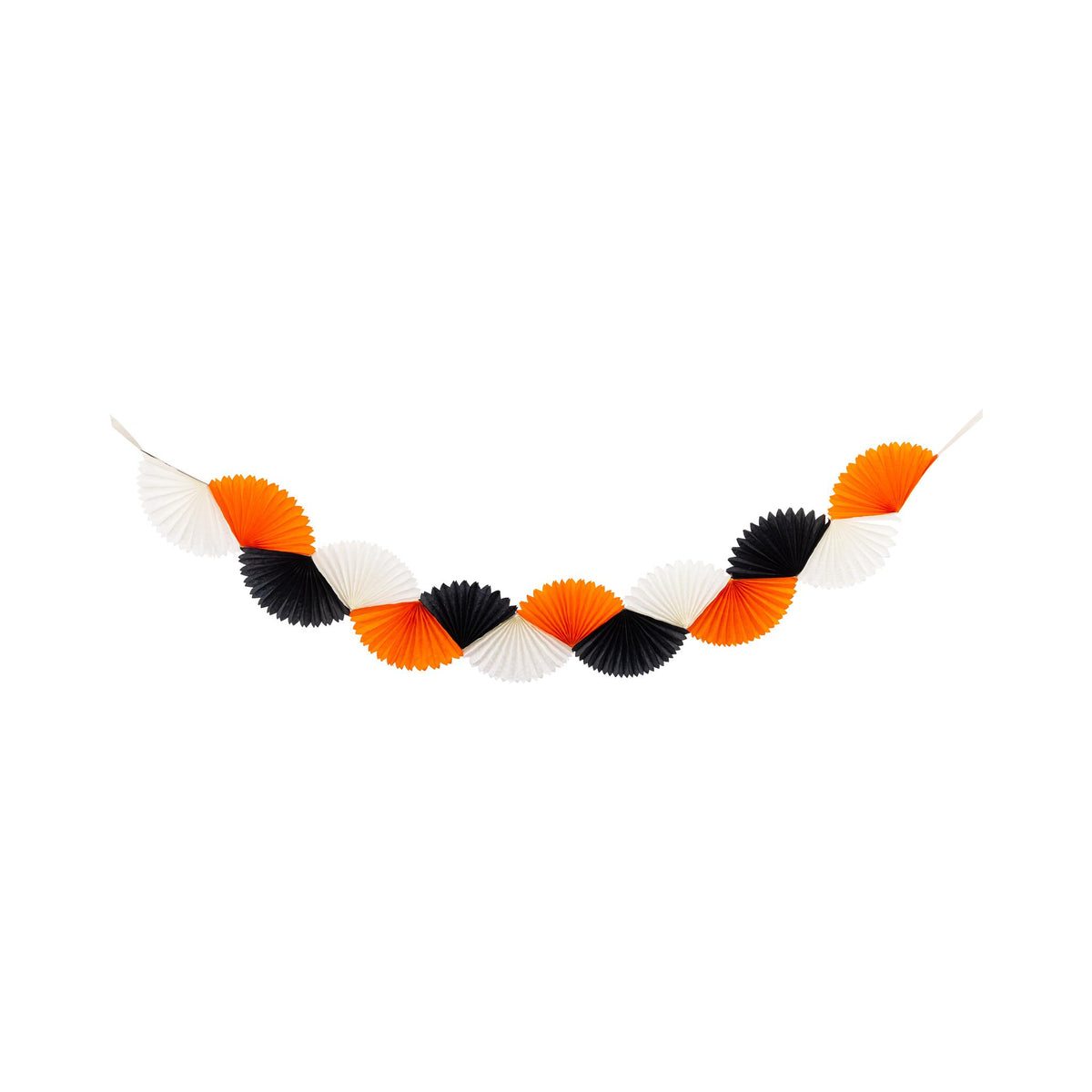 Orange Black and Cream Double Bunting Tissue Banner