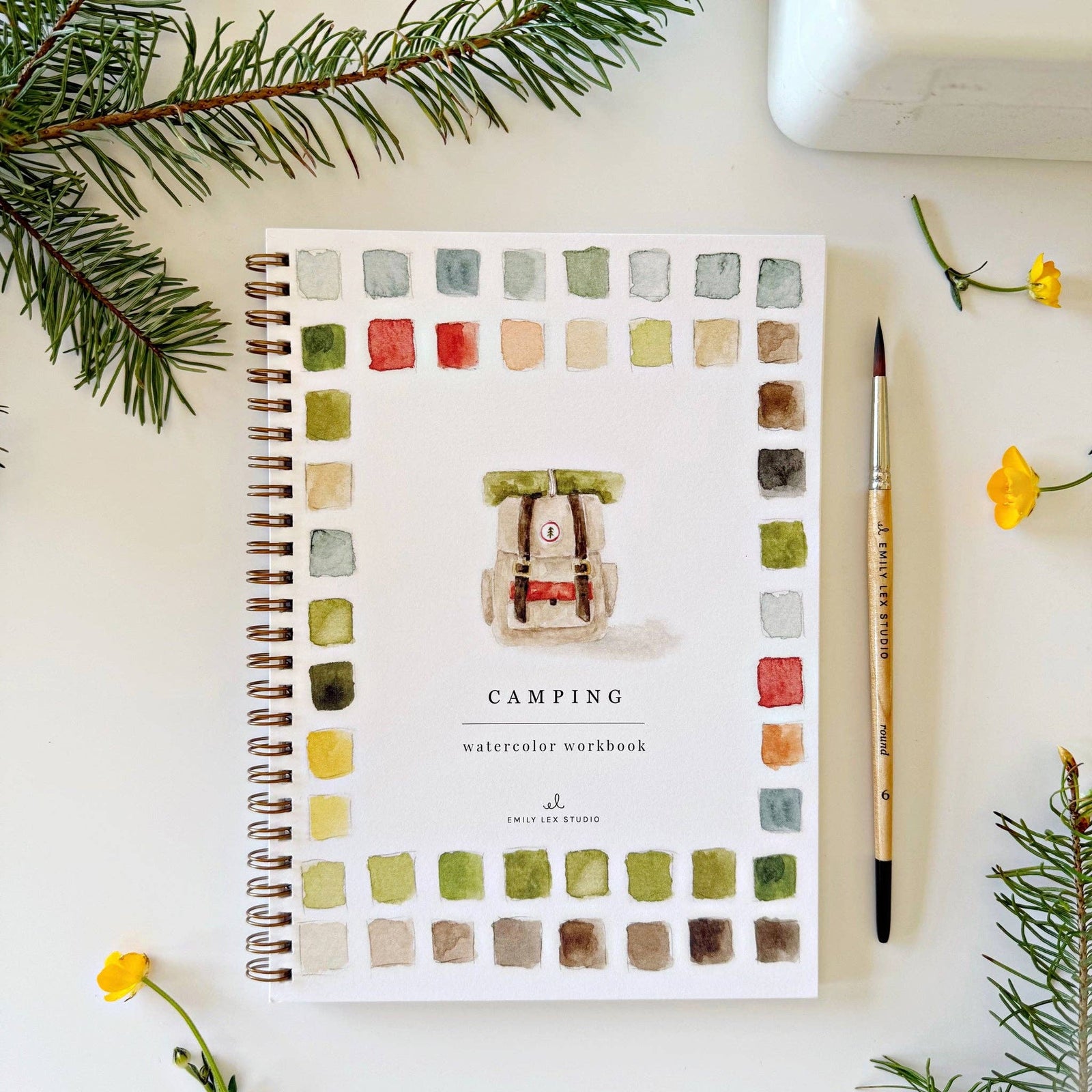 Camping watercolor workbook - The Preppy Bunny