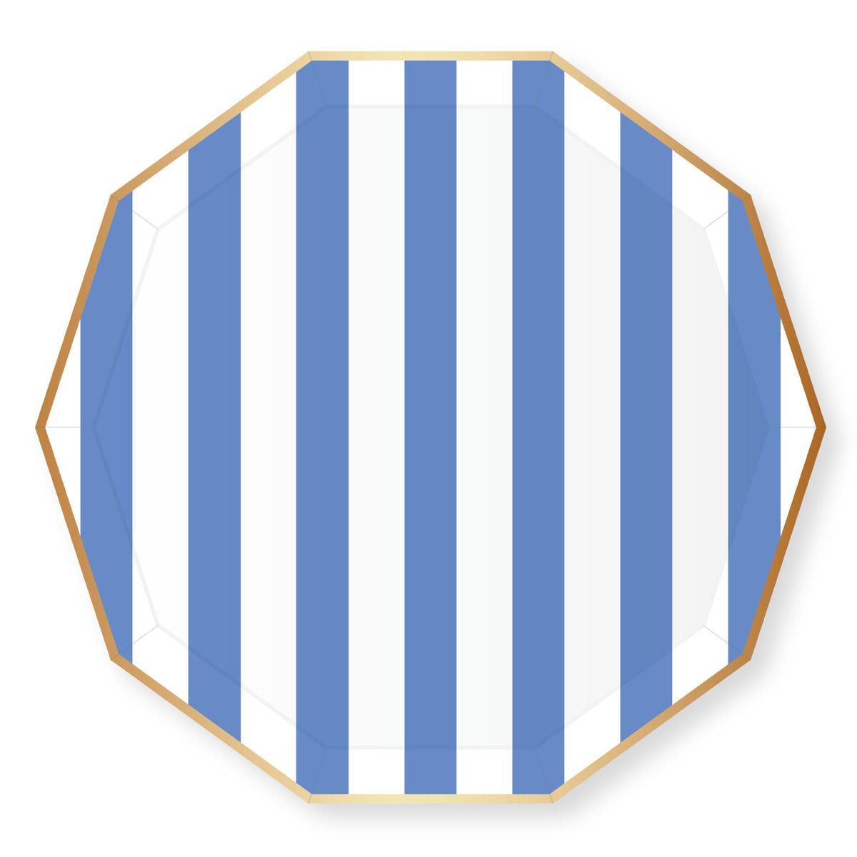 Palisades Blue Signature Cabana Stripe Paper Plates