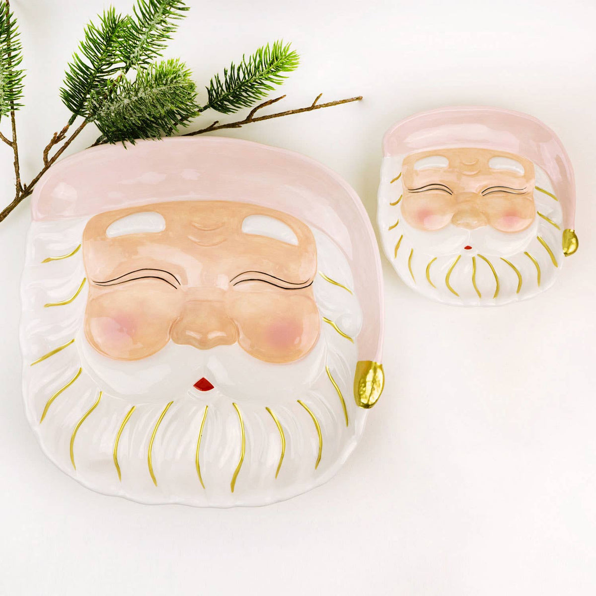 Pink Hat Santa Platter