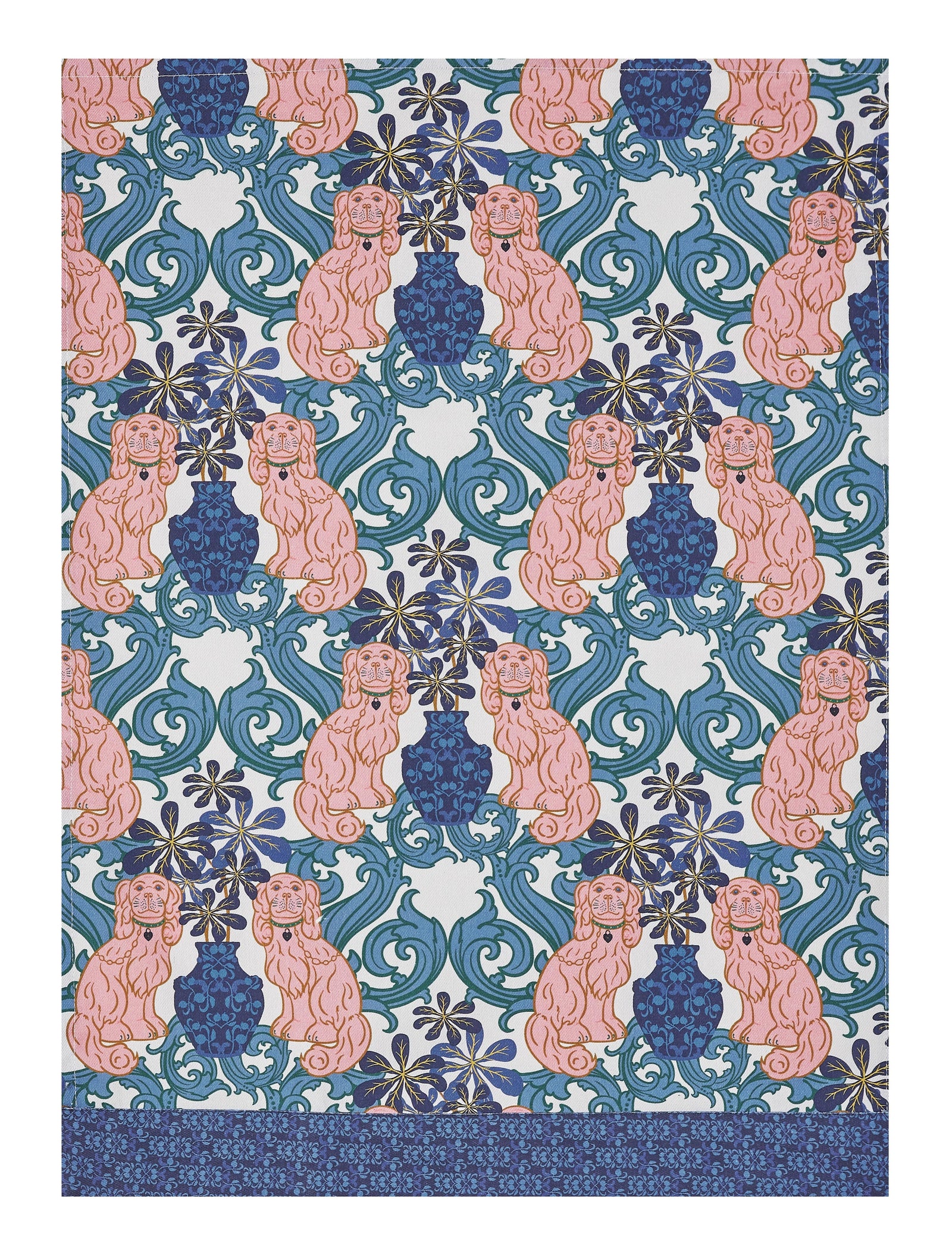 Foo Dog Digial Print Kitchen Towel - The Preppy Bunny