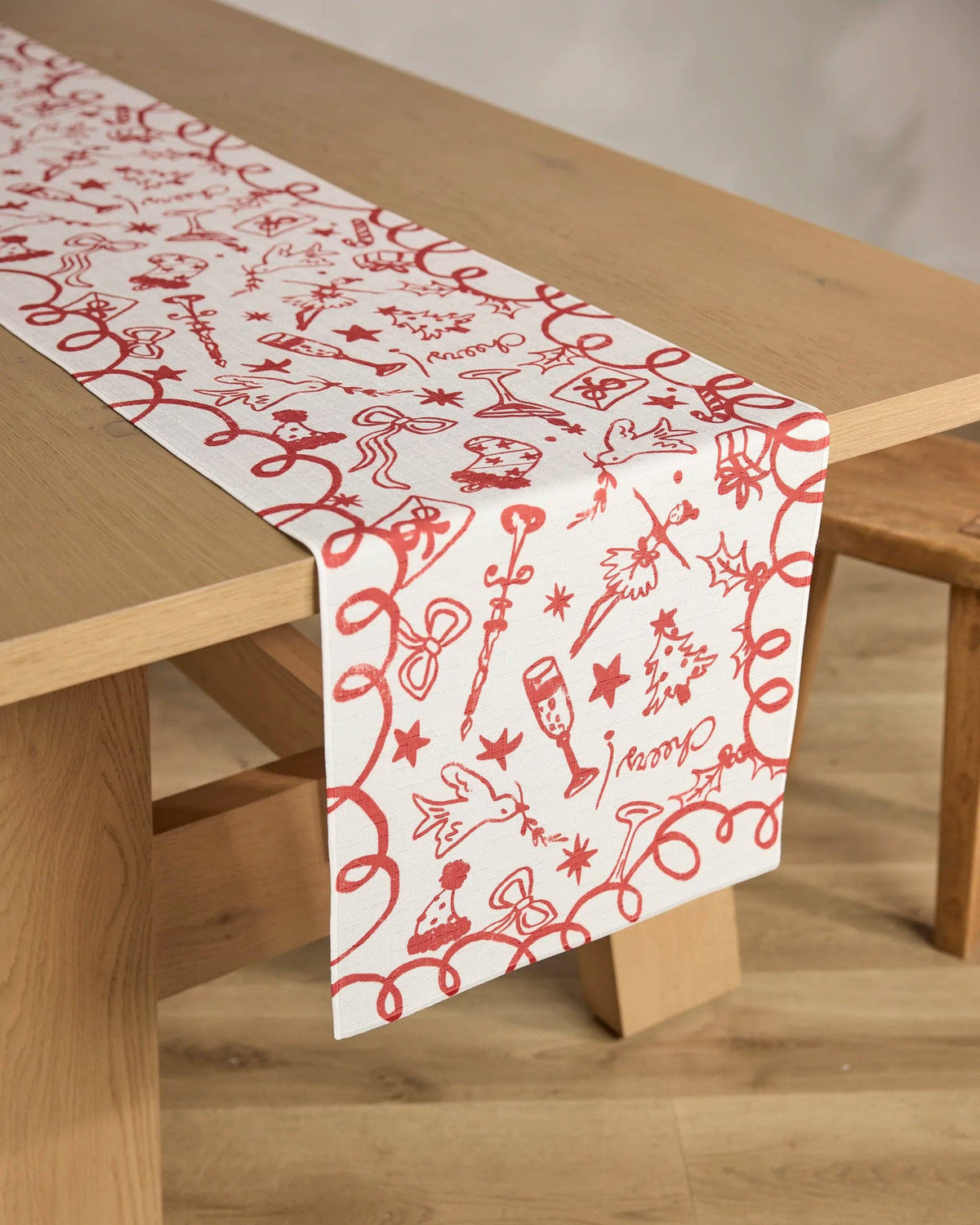 Doodles for Holiday Table Runner by Geometry