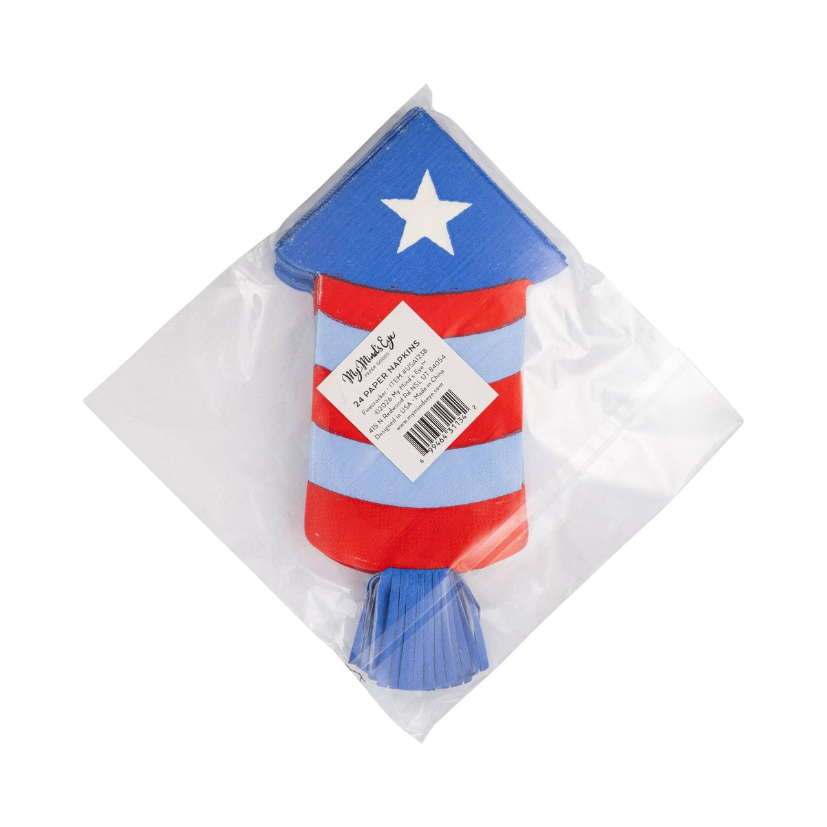 Firecracker Shaped Paper Napkins - The Preppy Bunny