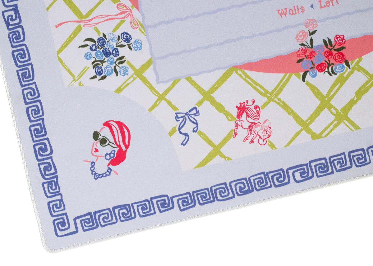 Lattice Mahjong Playing Mat - The Preppy Bunny