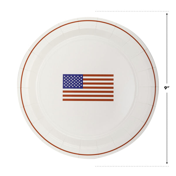 Round Flag Paper Plate | The Preppy Bunny