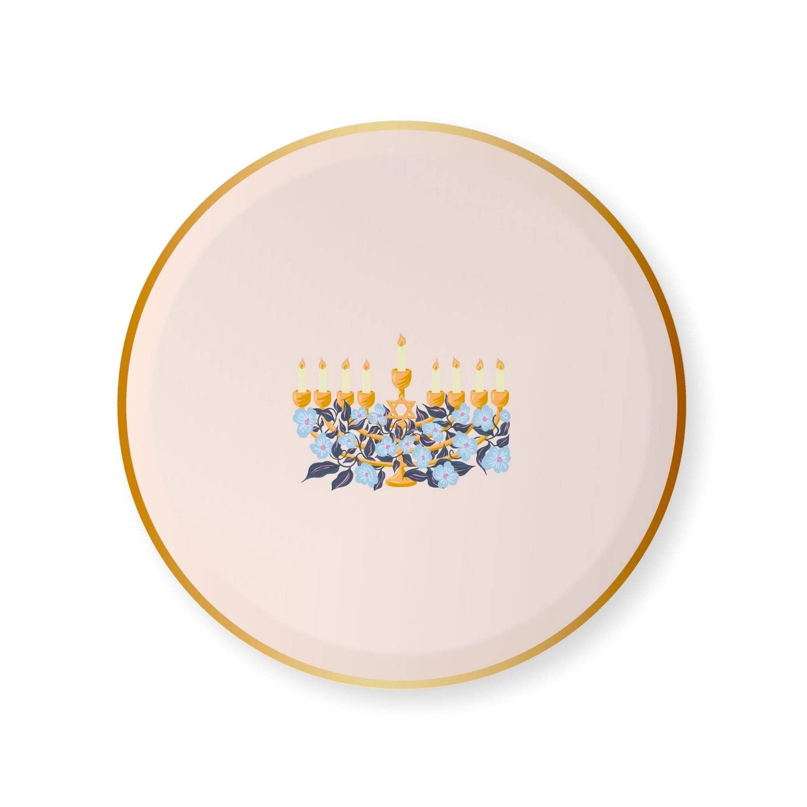 Happy Hanukkah Paper Plates - The Preppy Bunny