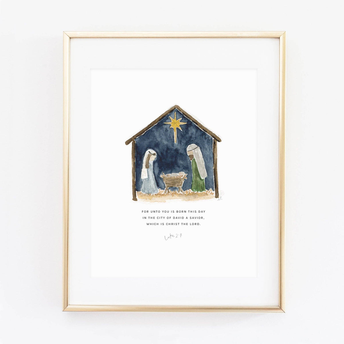 Nativity luke 2:11 scripture print