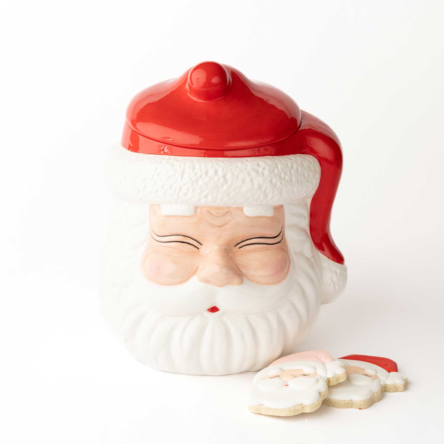Red Santa Cookie Jar - The Preppy Bunny