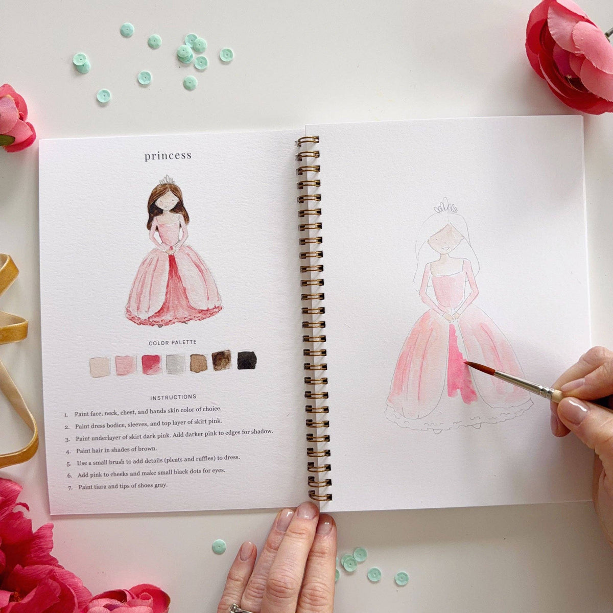Fairytale watercolor workbook - The Preppy Bunny