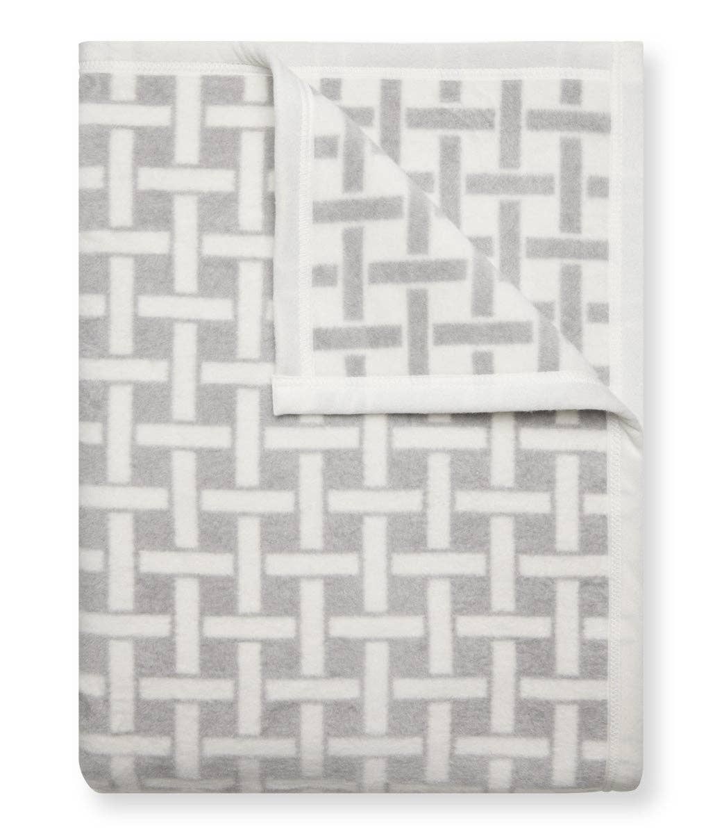 Petite Basketweave Light Grey ChappyWrap Blanket - The Preppy Bunny