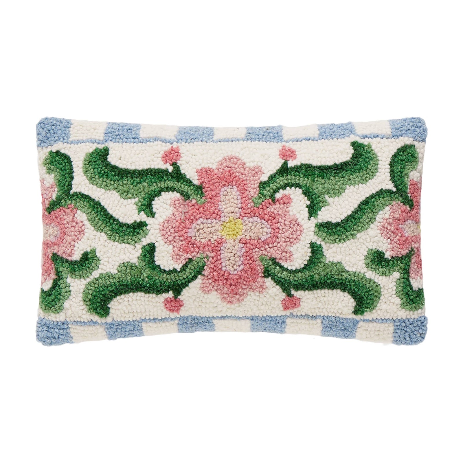 Vintage Floral Tile Lumber Hook Pillow - The Preppy Bunny