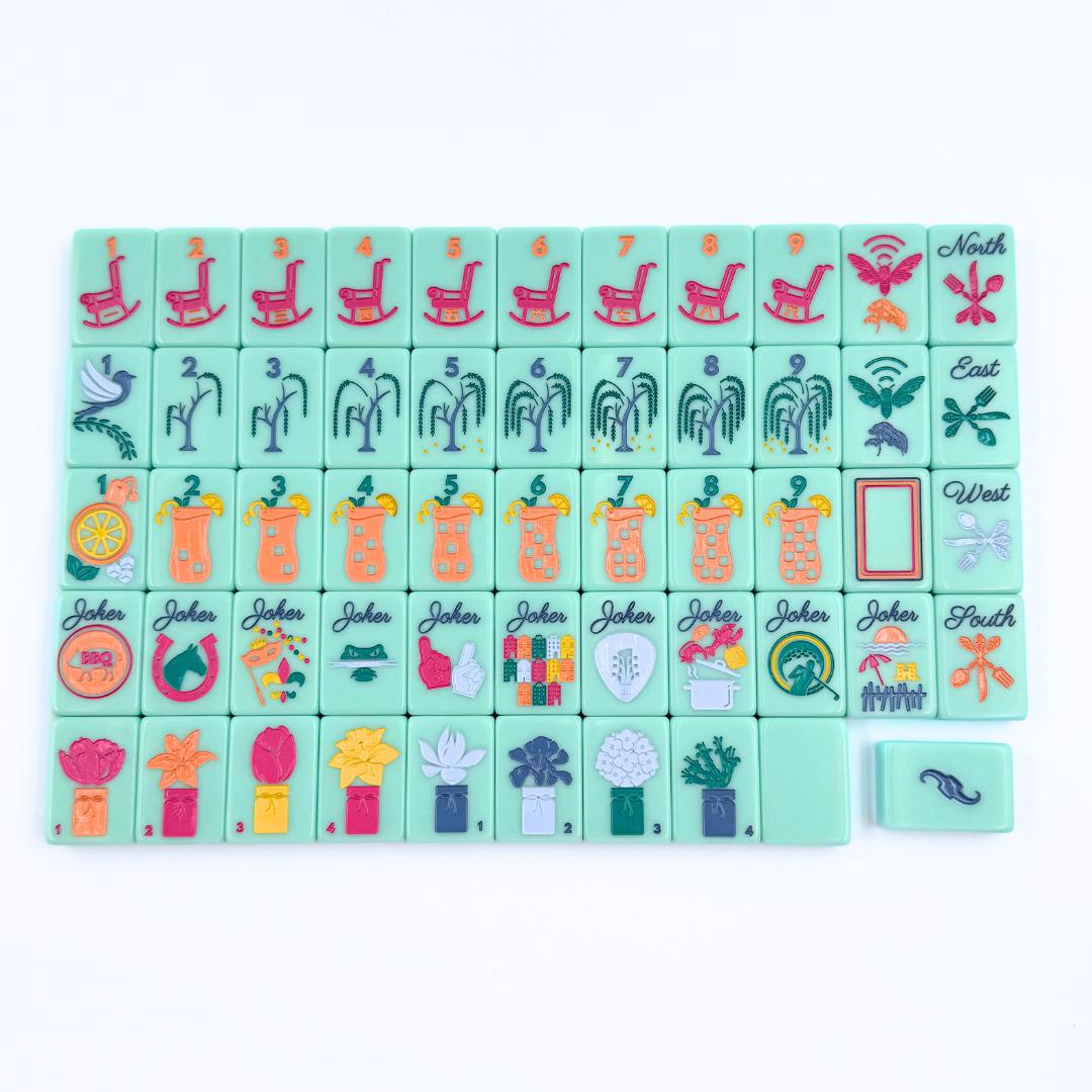 THE SOUTHEAST SERIES | Mahjong Set with Southern Charm - The Preppy Bunny