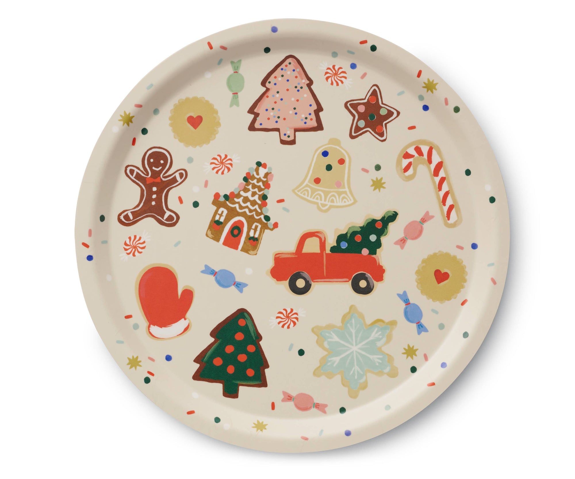 Christmas Cookies Round Serving Tray - The Preppy Bunny