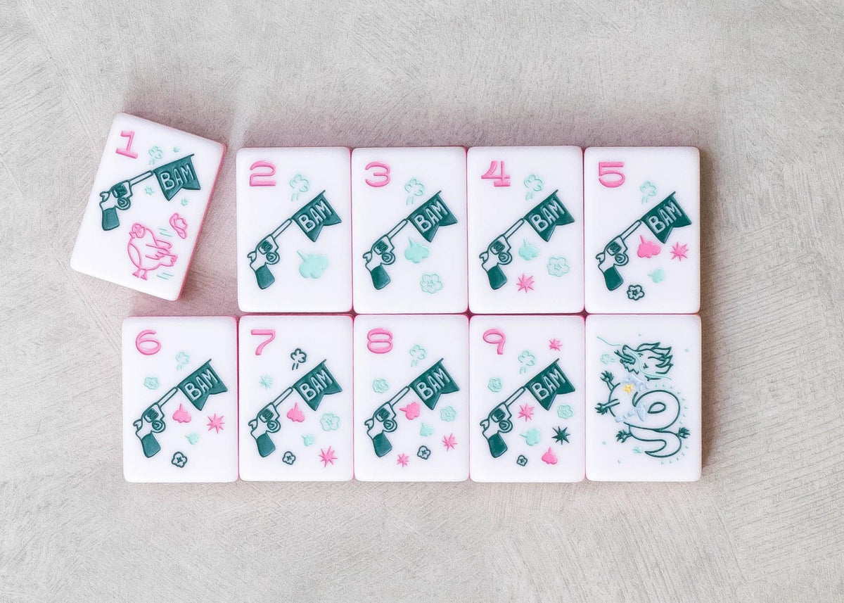 Miss Cowgirl Mahjong Tile Set - The Preppy Bunny