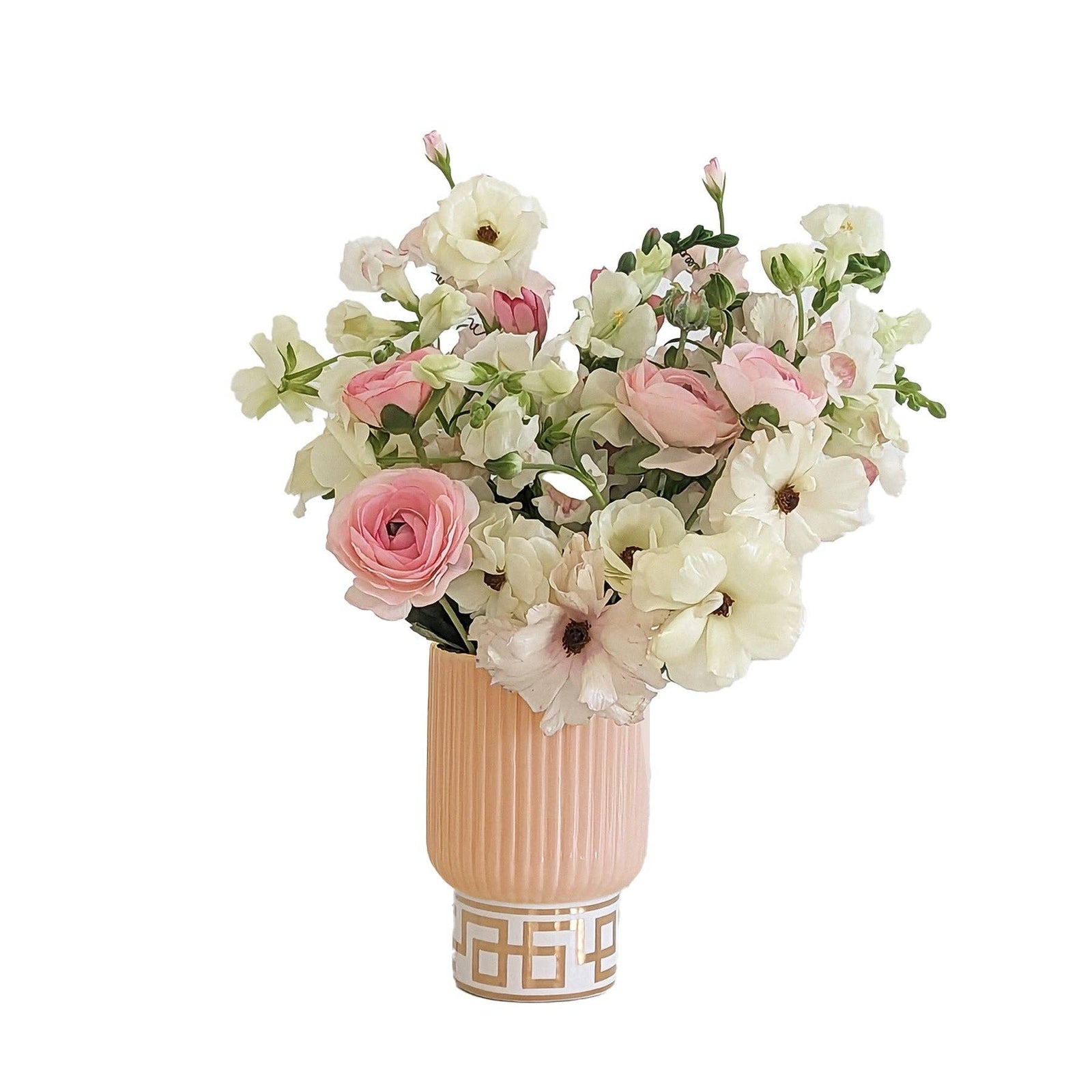 Golden Key Vase in Coral - The Preppy Bunny