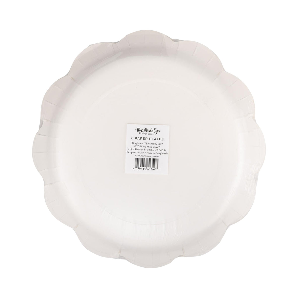 Gingham Happy Thanksgiving Paper Plates