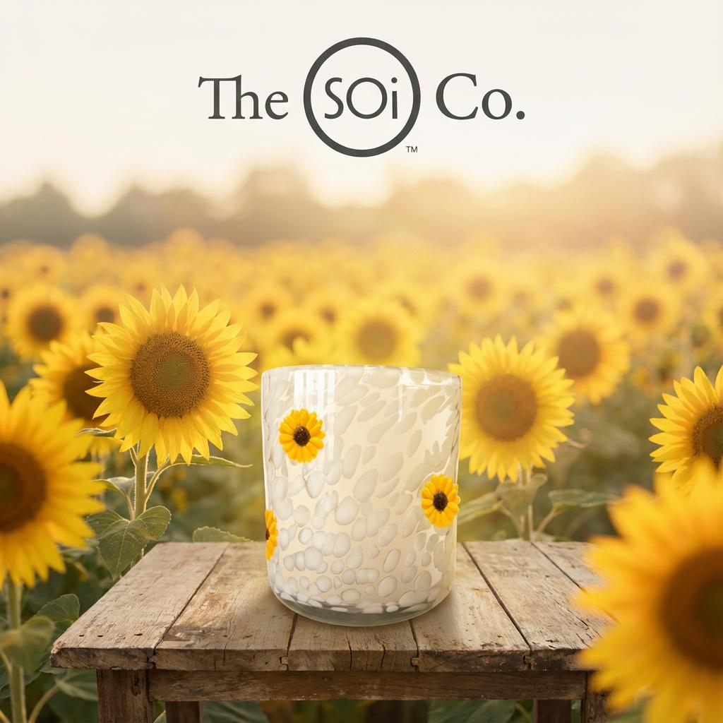 Golden Sunflower Icon 12oz Candle - The Preppy Bunny