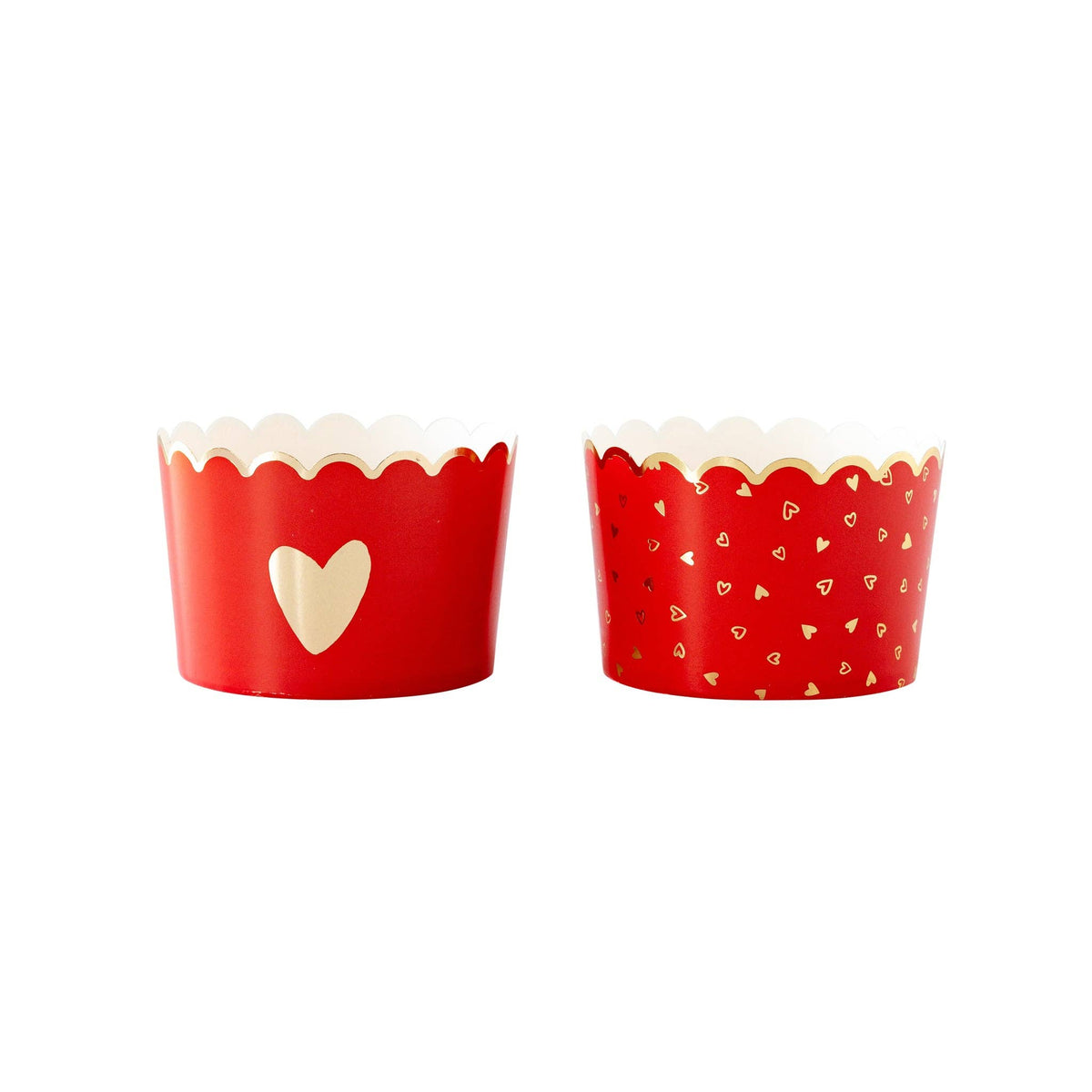 JUMBO Gold Foil Centered Heart Baking/Food Cups - The Preppy Bunny