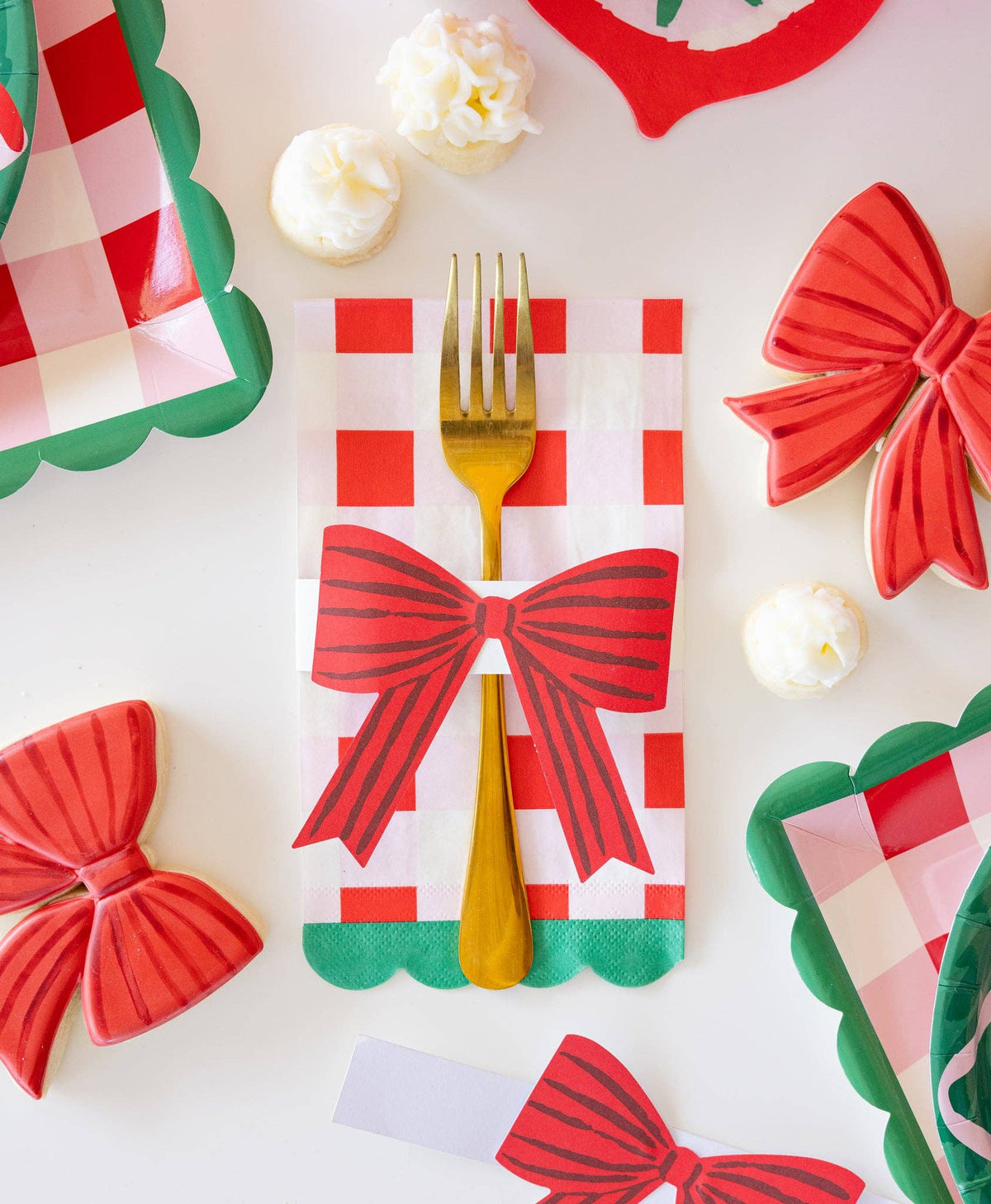 Plaid Paper Napkins with Bow - The Preppy Bunny