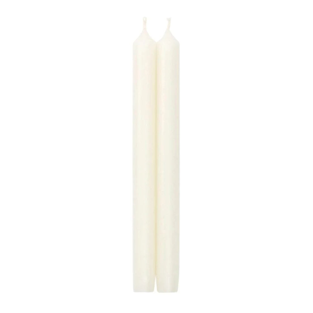 Straight Taper 10&quot; Candles in White- set of 2 - The Preppy Bunny
