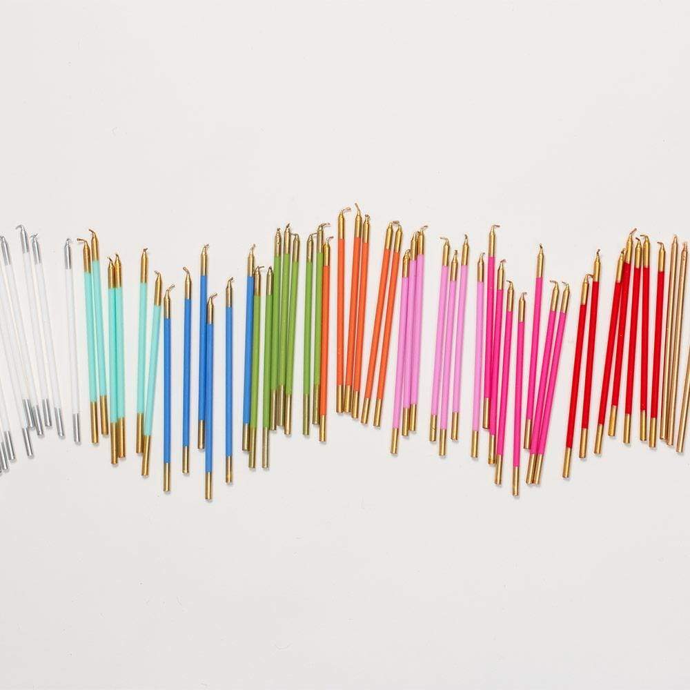Slim Birthday Candles - 16 Candles Per Package - The Preppy Bunny