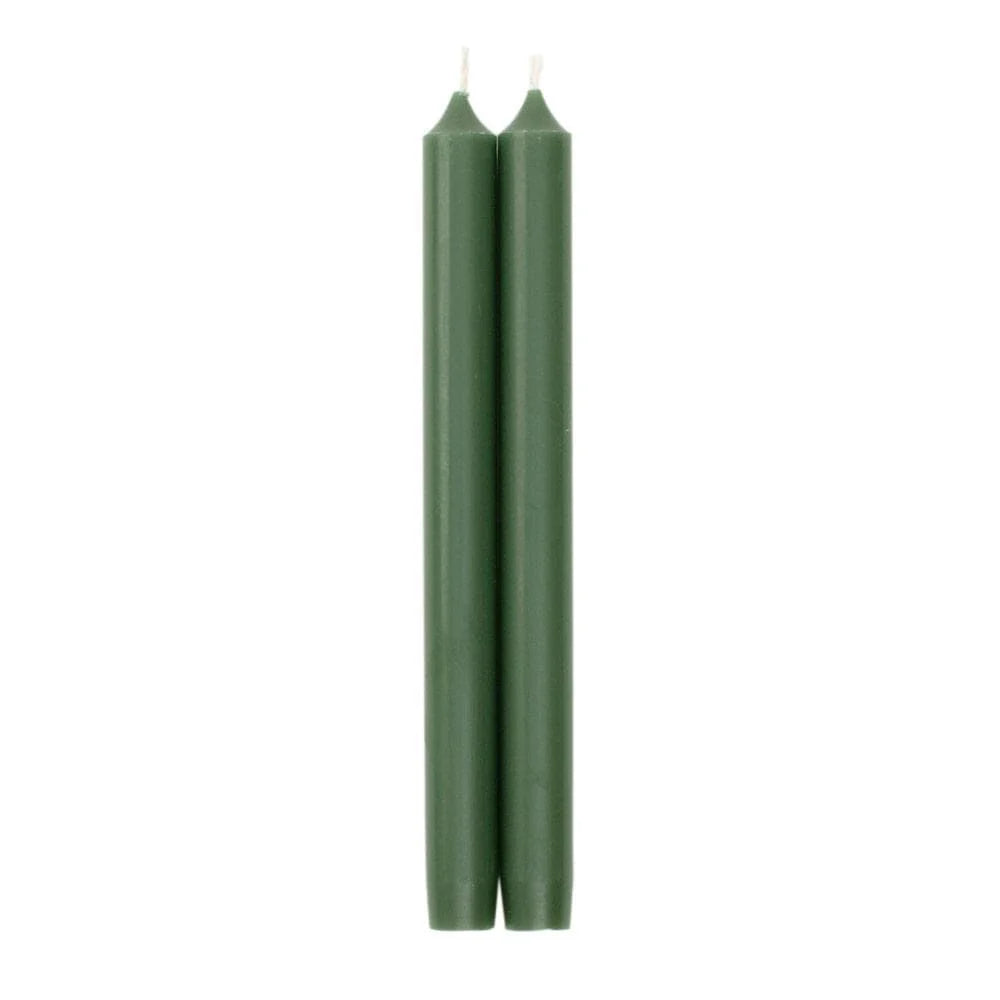 Straight Taper 10&quot; Candles in Hunter Green - 2 Candles Per Package