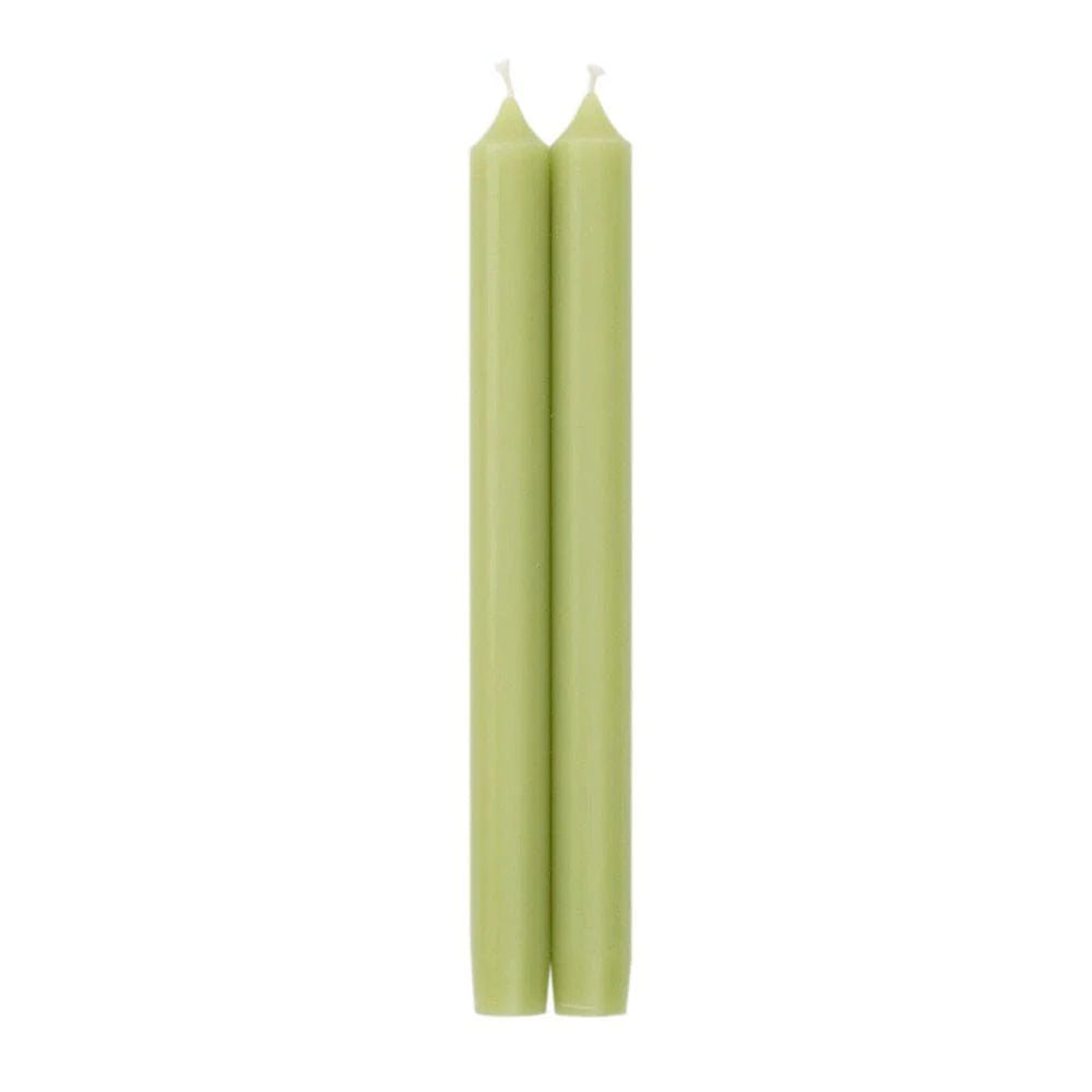 Straight Taper 10&quot; Candles in Moss Green - 2 Candles Per Package