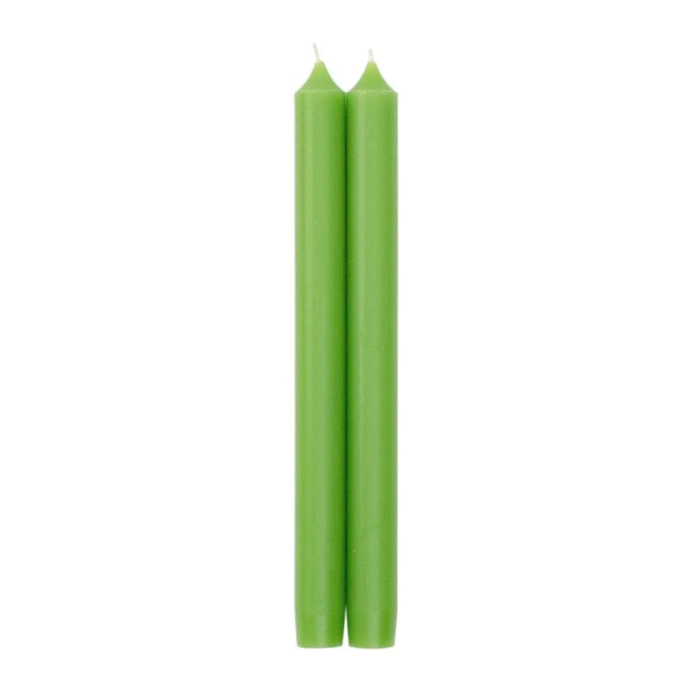 Straight Taper 10&quot; Candles in Spring Green- set of 2 - The Preppy Bunny