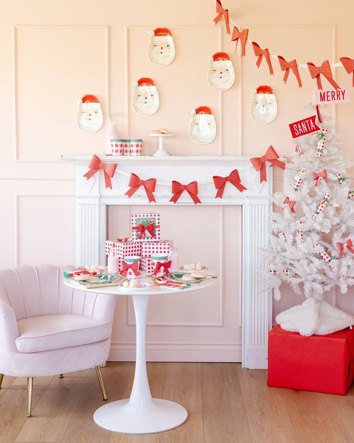 Santa Paper Plates - The Preppy Bunny