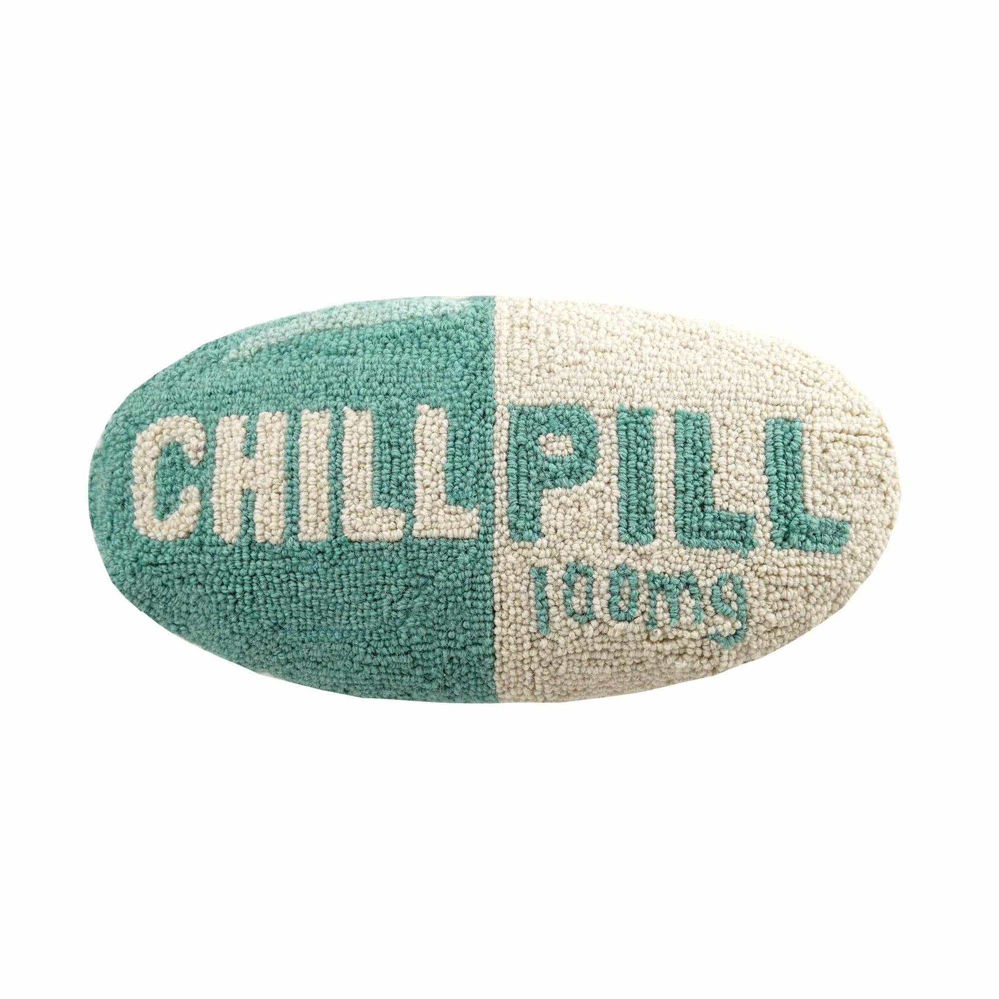 Chill Pill Blue Green Hook Pillow - The Preppy Bunny