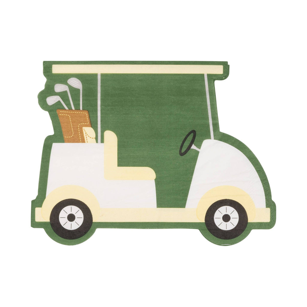 Golf Cart Shaped Paper Napkins - The Preppy Bunny
