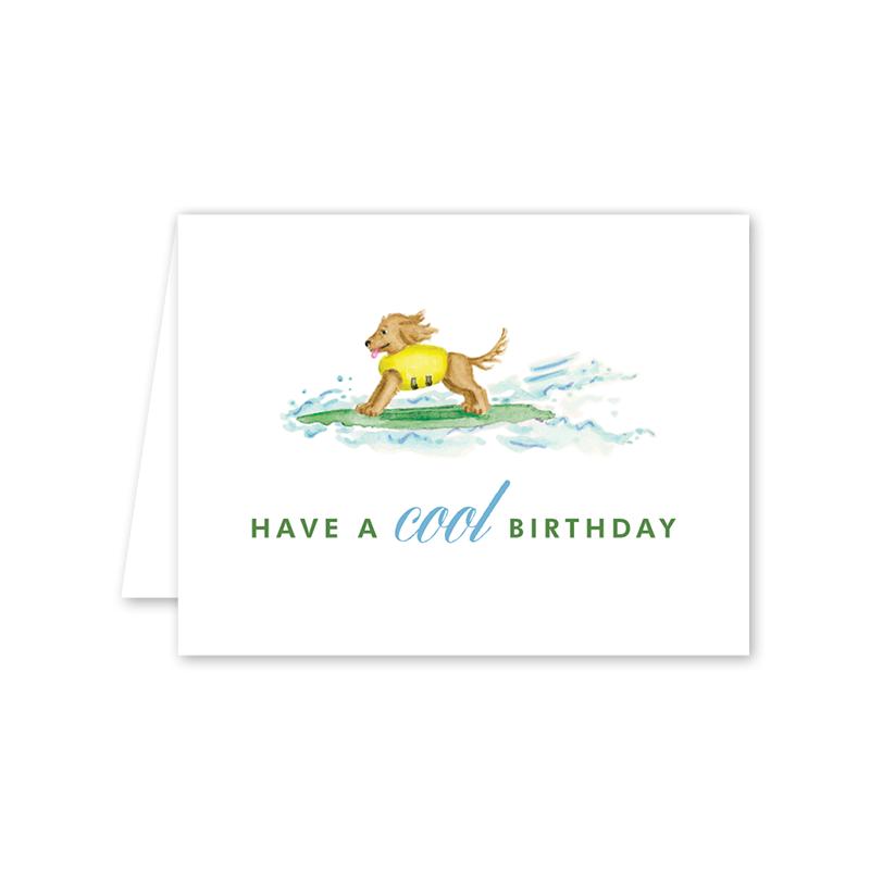 Surf’s Up Birthday Pup Card - The Preppy Bunny