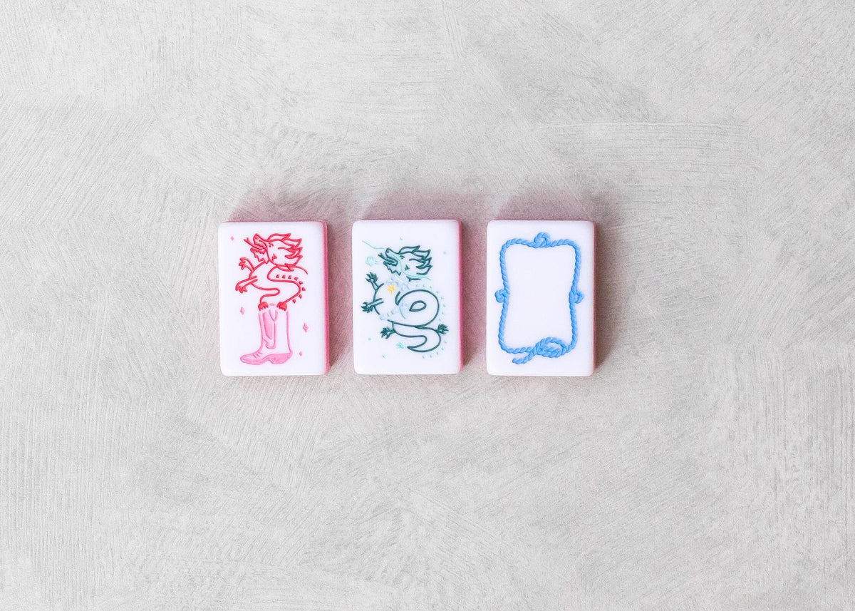 Miss Cowgirl Mahjong Tile Set - The Preppy Bunny