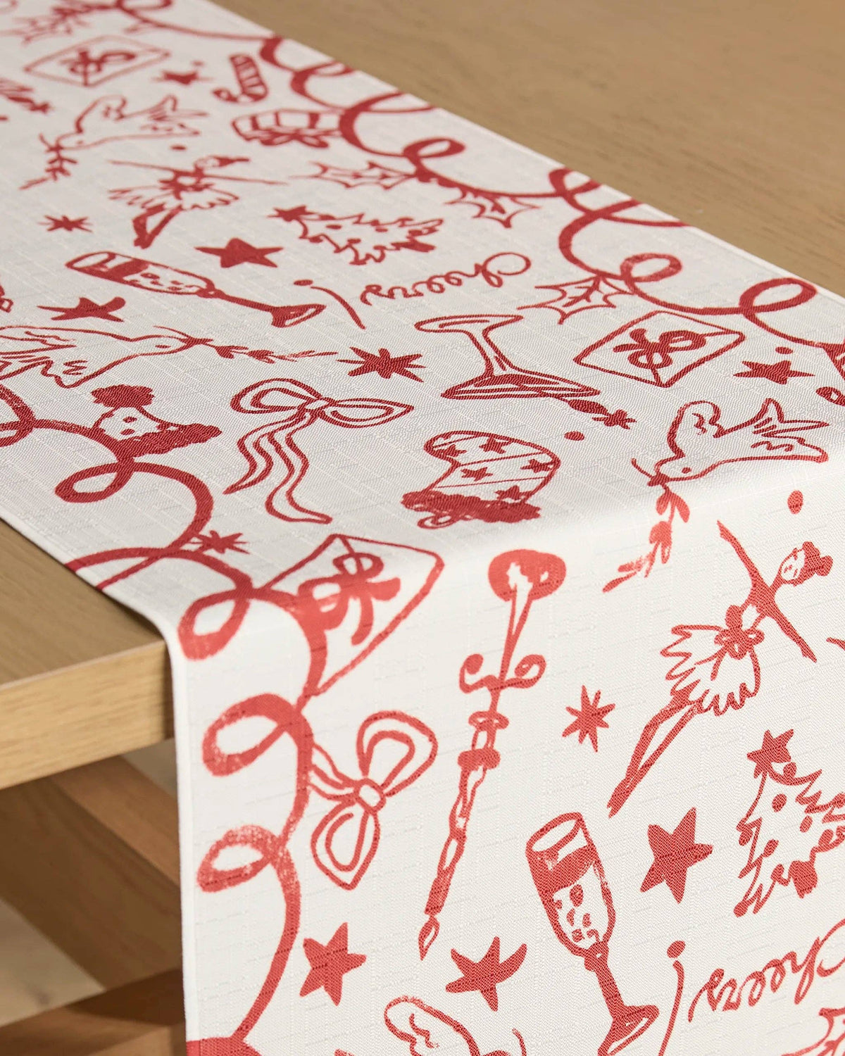 Doodles for Holiday Table Runner by Geometry