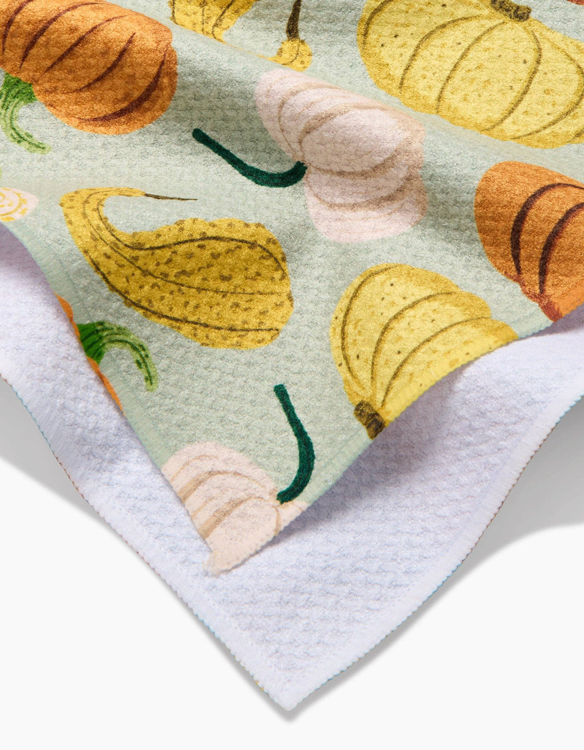 Pumpkins And Gourds Tea Towel by Geometry - The Preppy Bunny